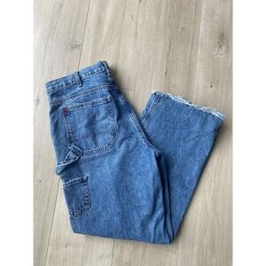 BDG Urban Outfitters Men's Sz 29 High-Rise Raw Hem Carpenter Jeans Cotton